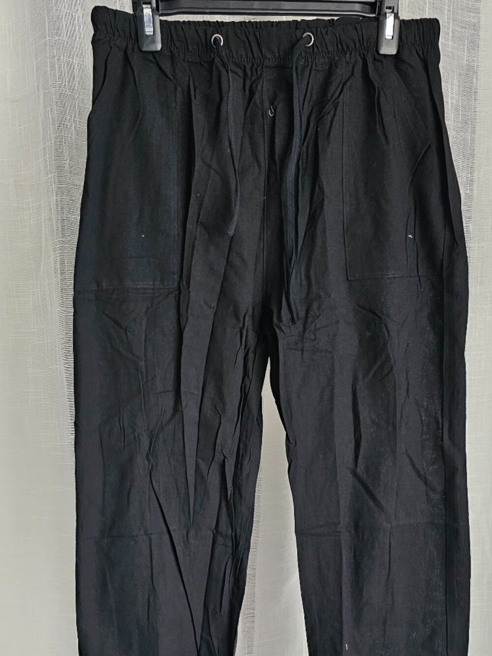 Women Summer Wide Leg Pants Drawstring Elastic Waist Pants High Waisted Lounge